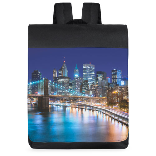 Personalisierter Rucksack schwarz aus 600D Polyester - Austin