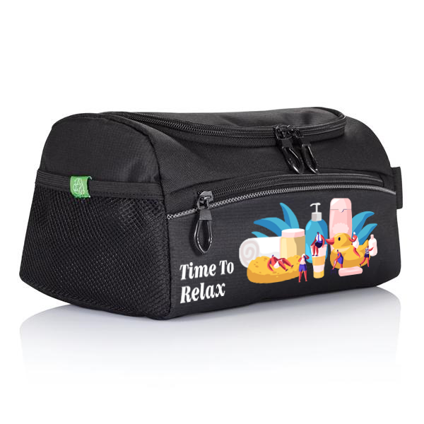 Personalisierte Kosmetiktasche multi-compartiments et miroir intégré 27 x 15,5 x 14,5 cm - Linda