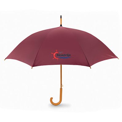 Regenschirm bedrucken mit Holzgriff 104 cm - Anejima