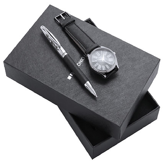 Kugelschreiber Set bedrucken mit Armbanduhr Antonio Miró - Emi