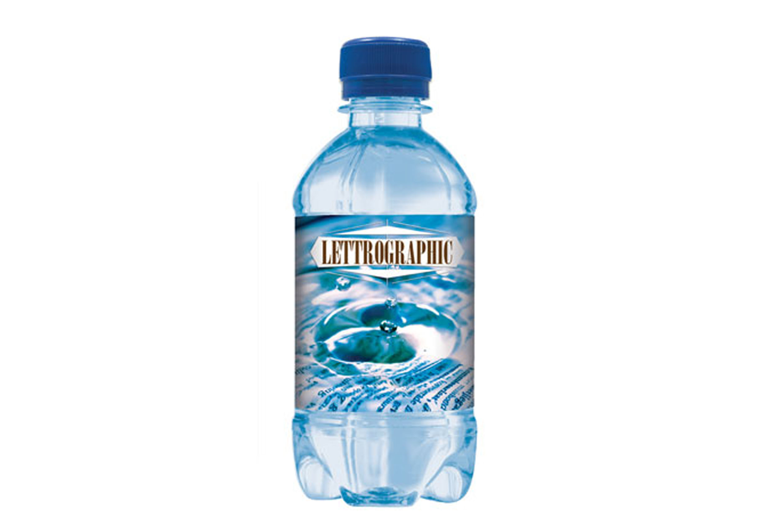 Wasserflasche mit Etikett bedrucken - Quellwasser à 330 ml mit Drehverschluss