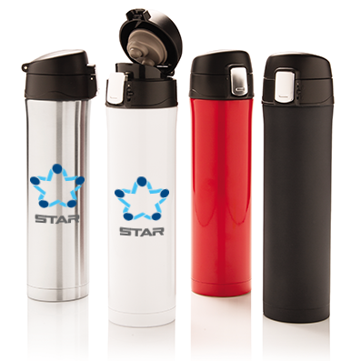 Bedruckte Trinkflasche aus Edelstahl 450 ml - Sabastian