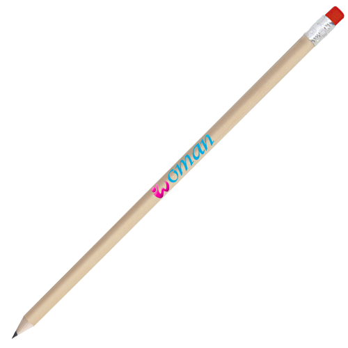 Bleistift bedruckt mit buntem Radiergummi - Erle