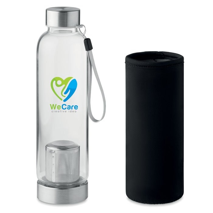 Bedruckte Trinkflasche aus Glas 500 ml - Leonie