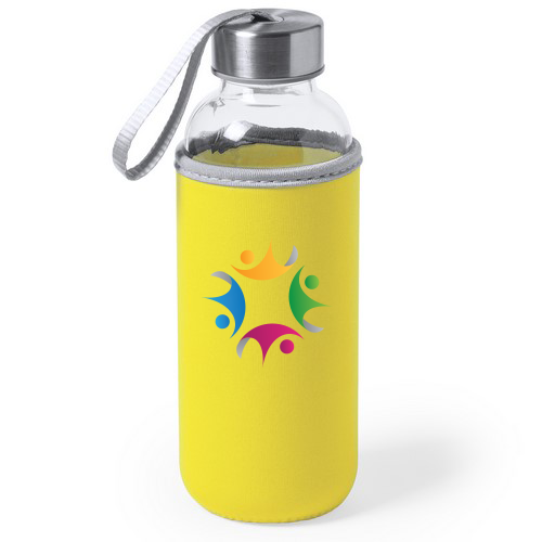 Bedruckte Trinkflasche aus Glas 450 ml - Timo