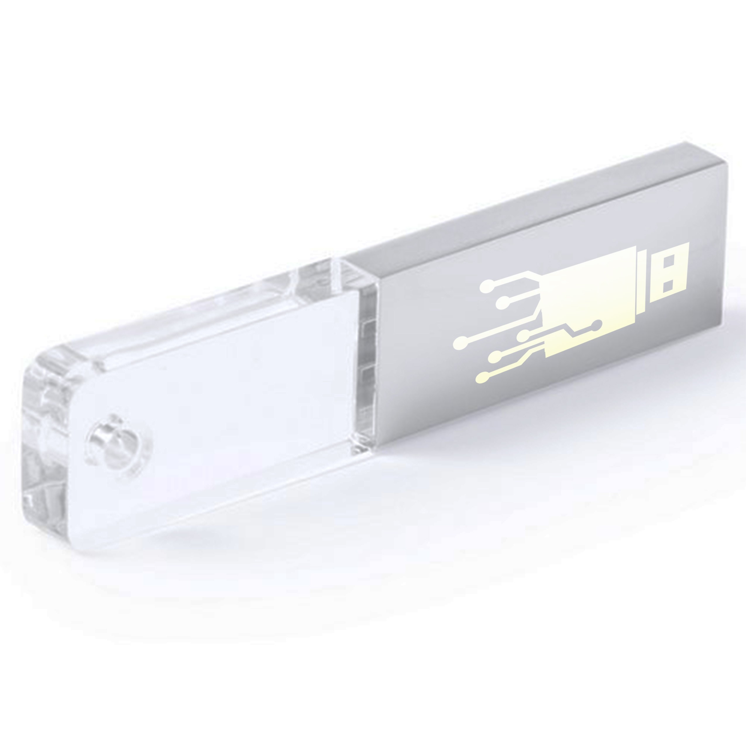 Transparenter USB-Stick mit LED-Licht - Daliah